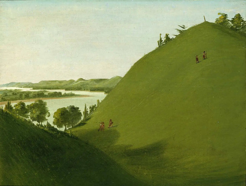 Grób Floyda, gdzie Lewis i Clark pochowali sierżanta Floyda w 1804 roku - George Catlin