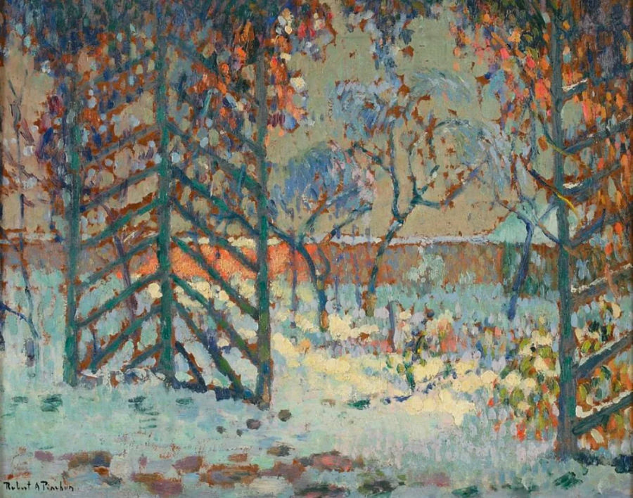Pergola pod śniegiem - Robert Antoine Pinchon