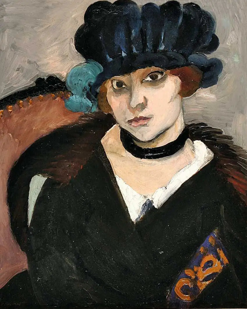 Reproduction du tableau « La toque de velours noir - Henri Matisse » par Alpha Reproduction en peinture à l’huile