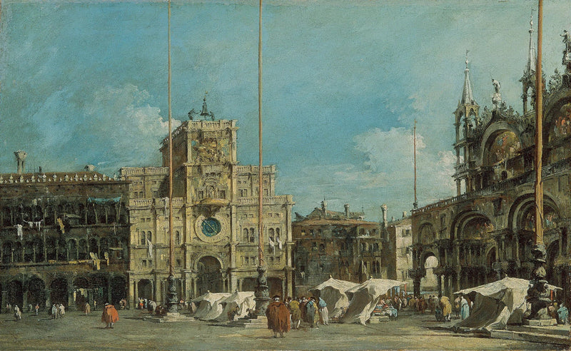 Wieża zegarowa na placu Świętego Marka - Francesco Guardi