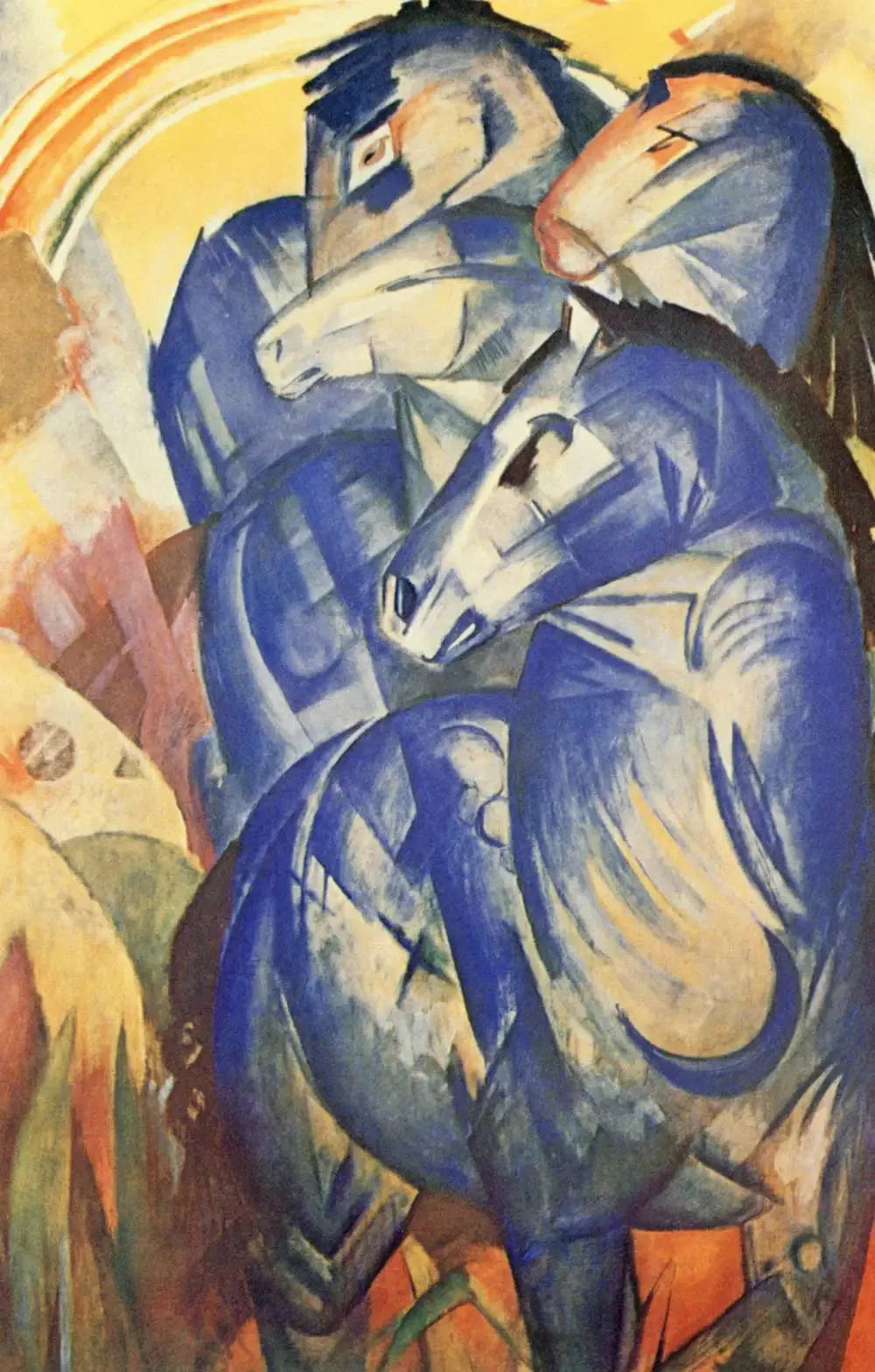 La Tour des chevaux bleus - Franz Marc image 1 copie peinte à la main à l’huile
