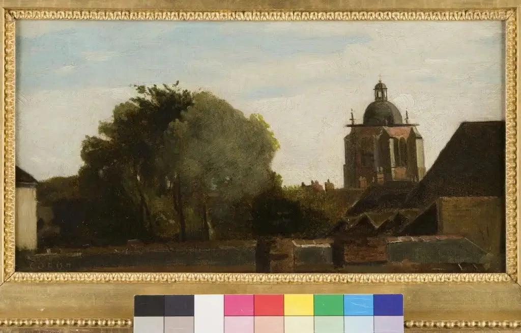 La tour Saint-Paterne à Orléans - Jean-Baptiste Camille Corot image 1 reproduction artisanale de tableau