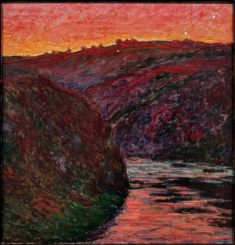 Dolina rzeki Creuse, zachodzące słońce - Claude Monet