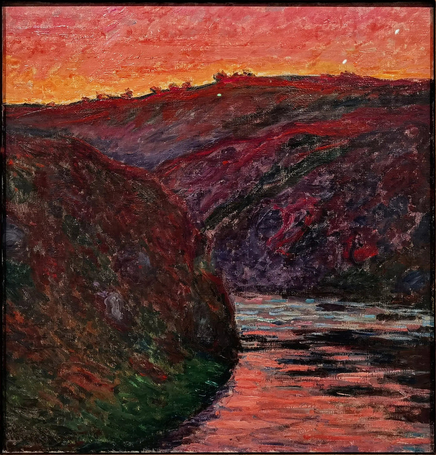 Dolina rzeki Creuse, zachodzące słońce - Claude Monet