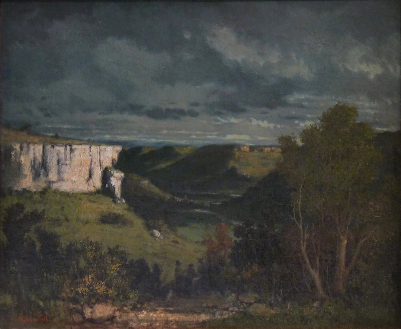 Dolina Loue, burza - Gustave Courbet