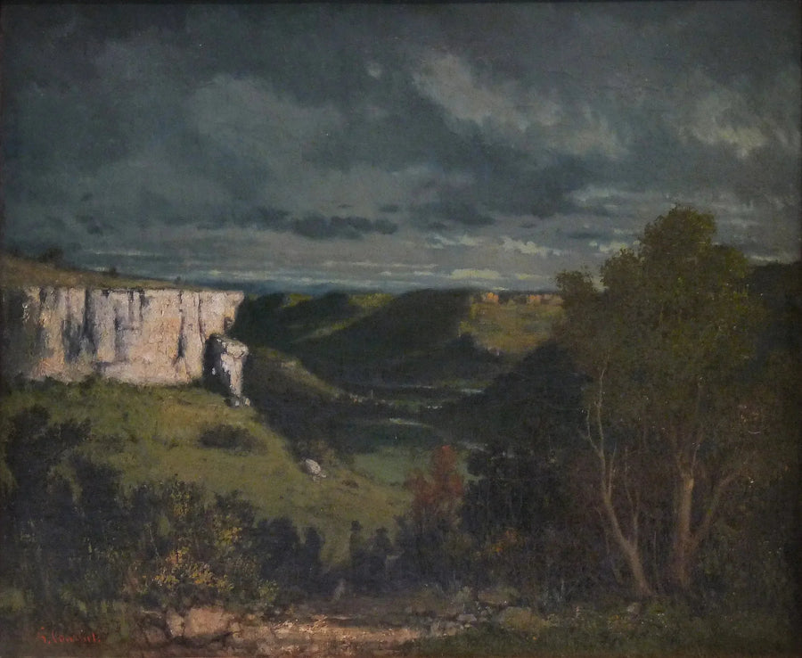 Dolina Loue, burza - Gustave Courbet