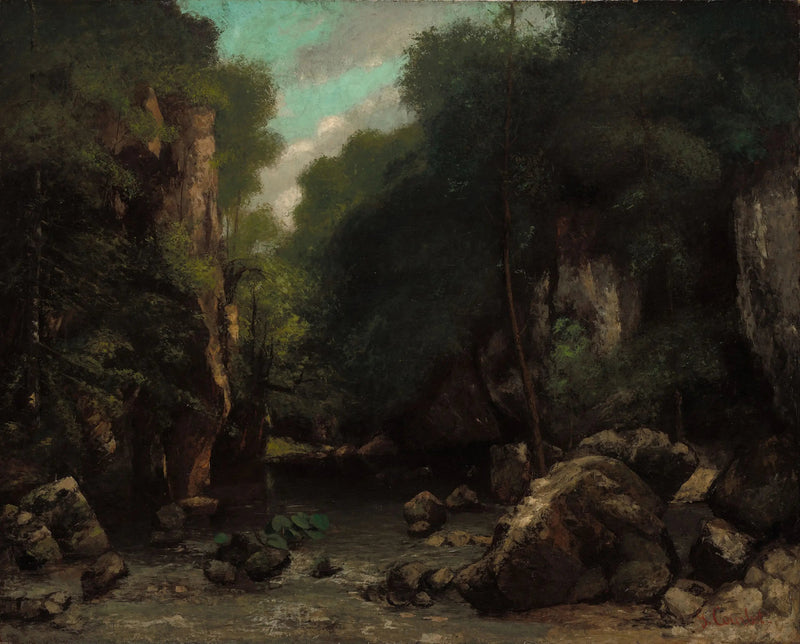 Dolina Czarnych Źródeł - Gustave Courbet