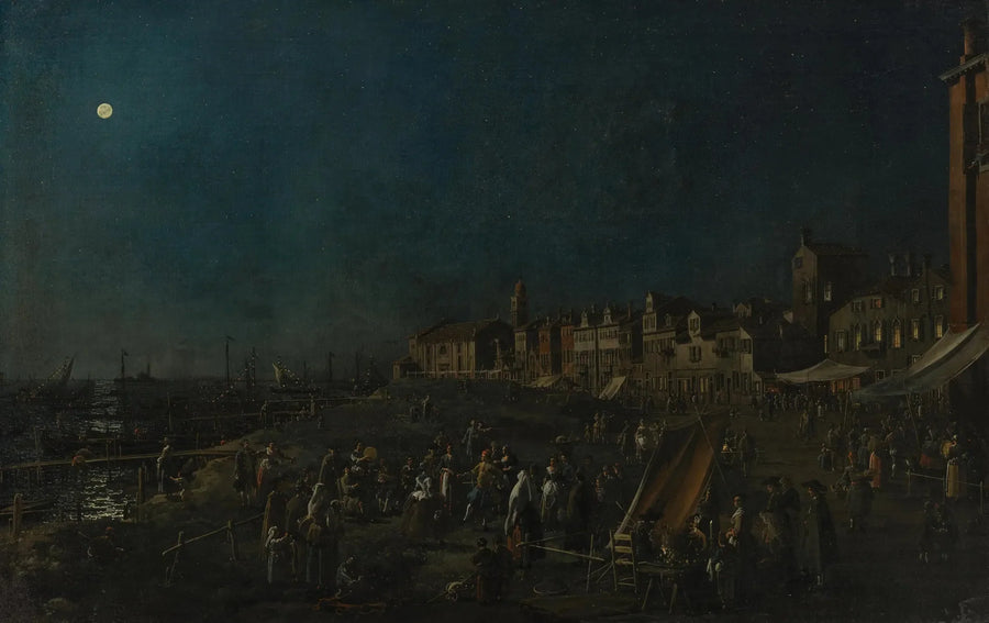 Nocna straż przy brzegu Santa Marta - Canaletto