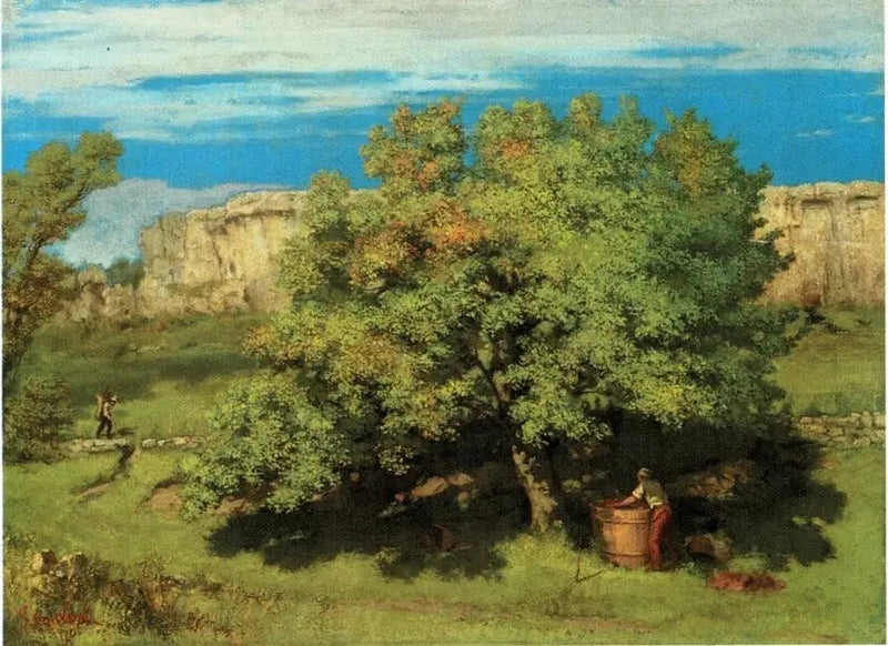 Zbiór winogron w Ornans, pod skałą Roche-du-Mont - Gustave Courbet