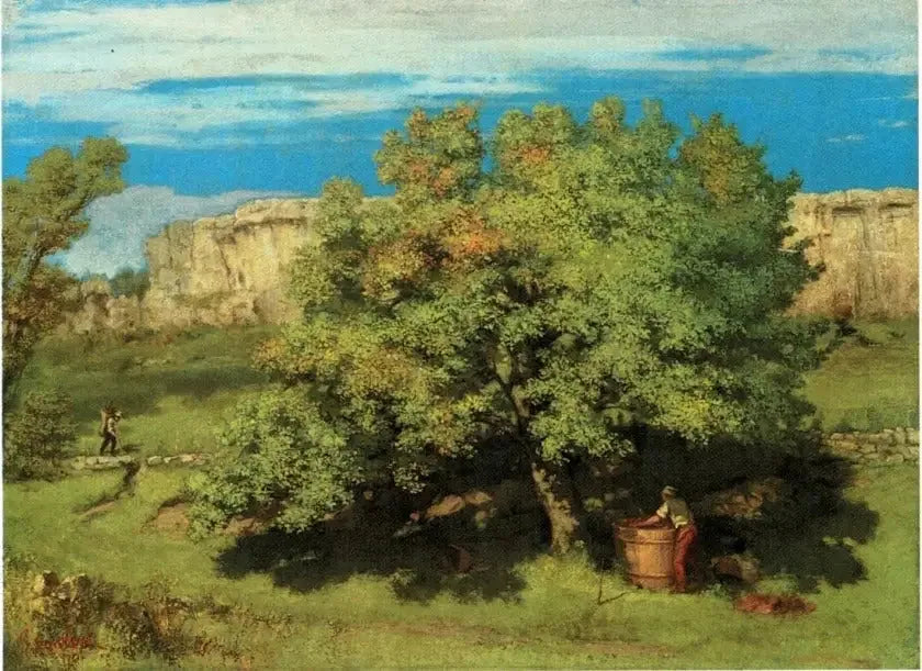 Zbiór winogron w Ornans, pod skałą Roche-du-Mont - Gustave Courbet