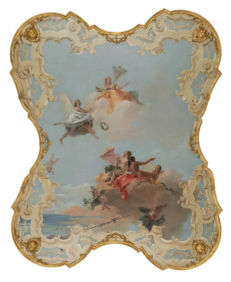 Cnota i szlachetność koronujące miłość - Giovanni Battista Tiepolo