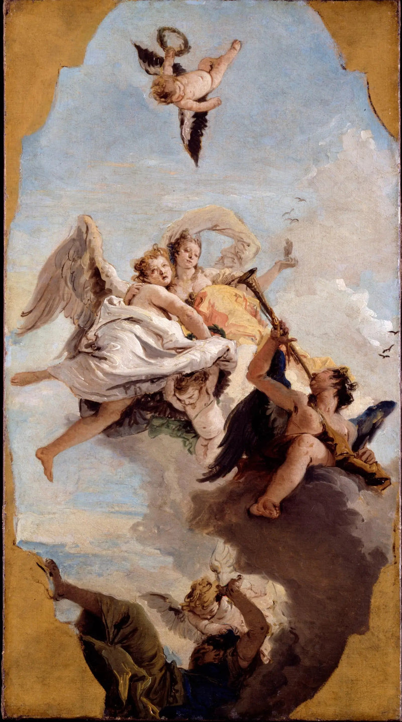 Cnota i szlachetność przepędzają ignorancję - Giovanni Battista Tiepolo