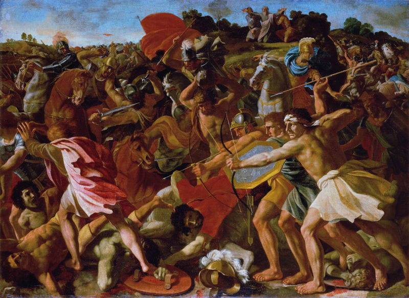 Zwycięstwo Jozuego nad Amalekitami - Nicolas Poussin