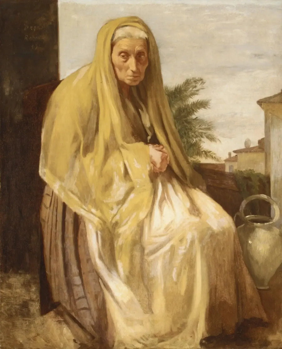 Stara włoska kobieta - Edgar Degas