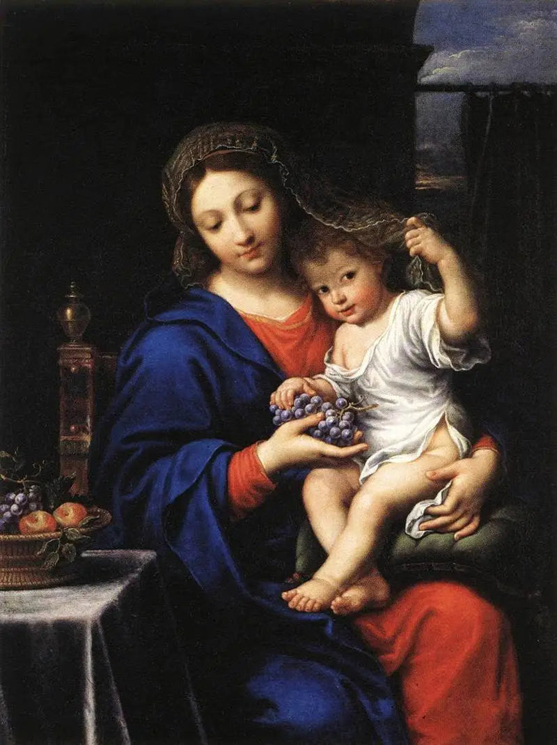 Dziewica z kiścią winogron - Pierre Mignard