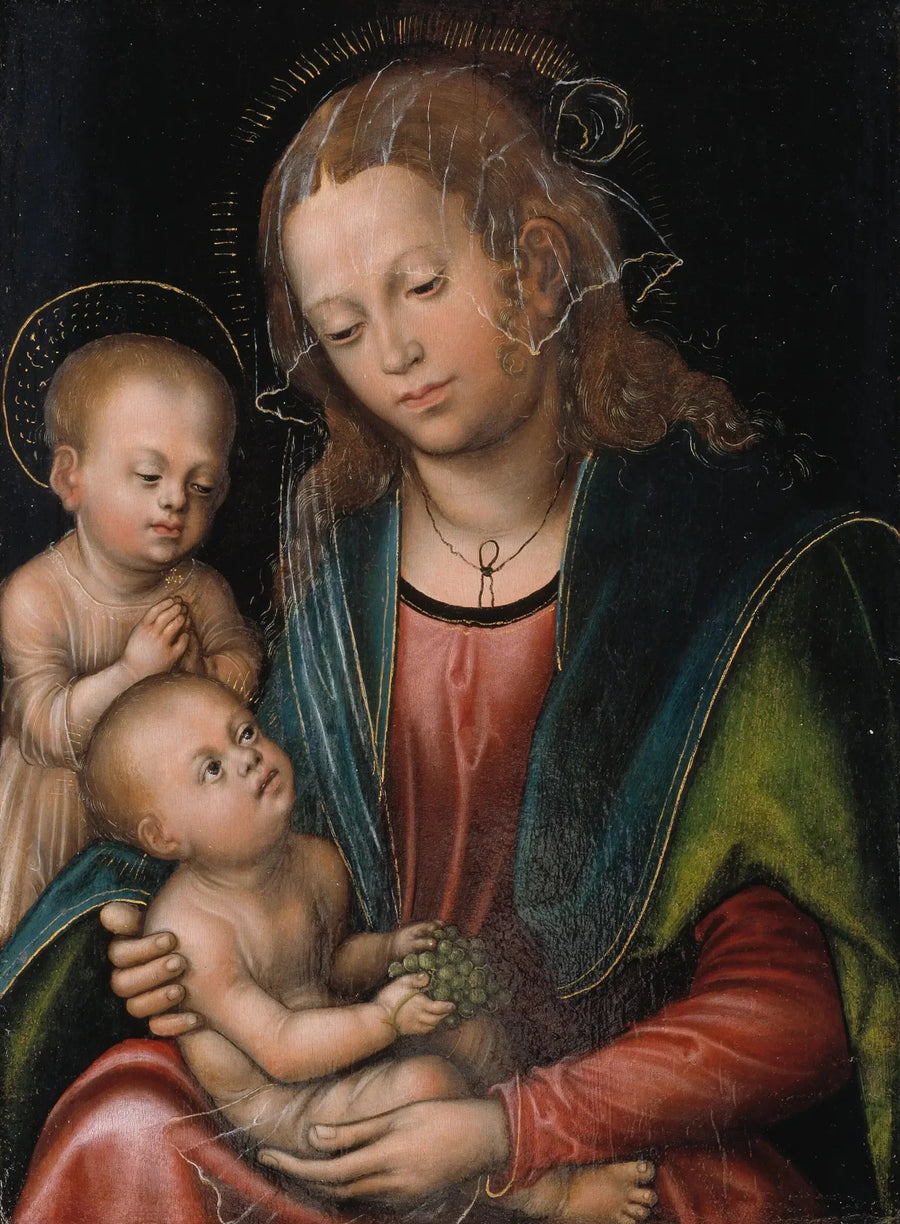 Matka Boska z Dzieciątkiem adorowana przez małego świętego Jana - Lucas Cranach Starszy