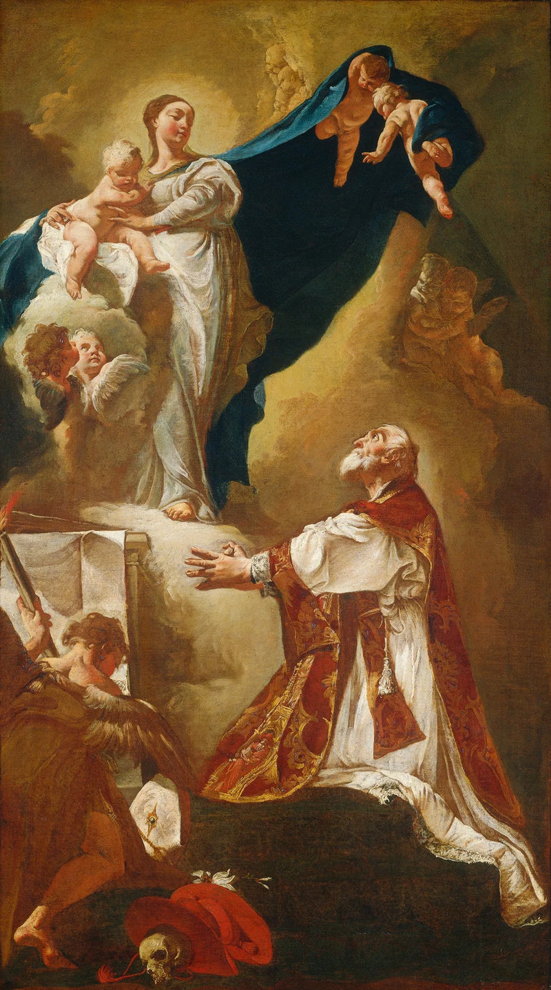 Matka Boska z Dzieciątkiem ukazująca się świętemu Filipowi Neri - Giovanni Battista Piazzetta