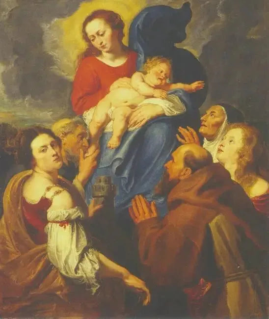 Dziewica z Dzieciątkiem i pięcioma świętymi - Antoine van Dyck