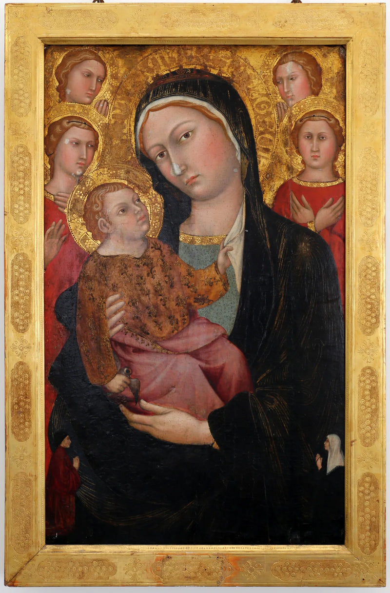 Matka Boska z Dzieciątkiem, aniołami i darczyńcami - Taddeo di Bartolo