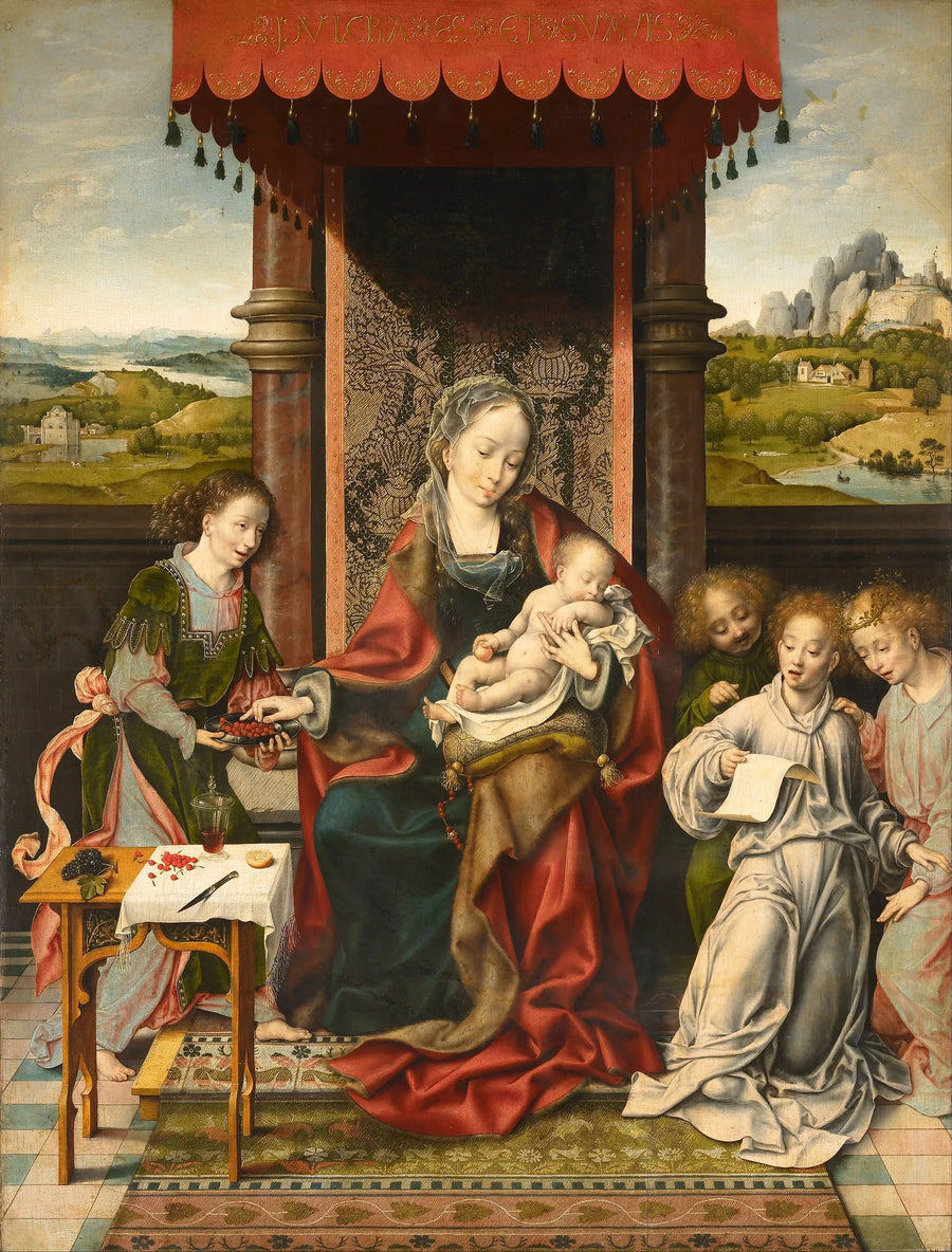 Matka Boska z Dzieciątkiem i aniołami - Joos van Cleve