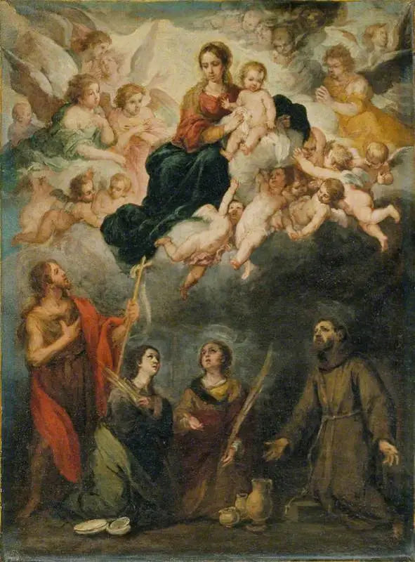 Maria z Dzieciątkiem z świętymi - Bartolomé Esteban Murillo
