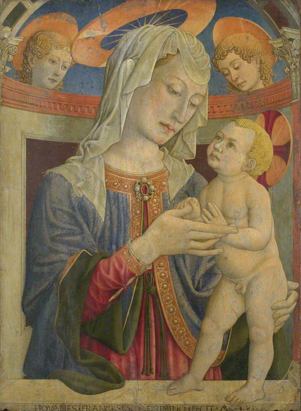 Matka Boska z Dzieciątkiem i dwoma aniołami - Giovanni Francesco da Rimini