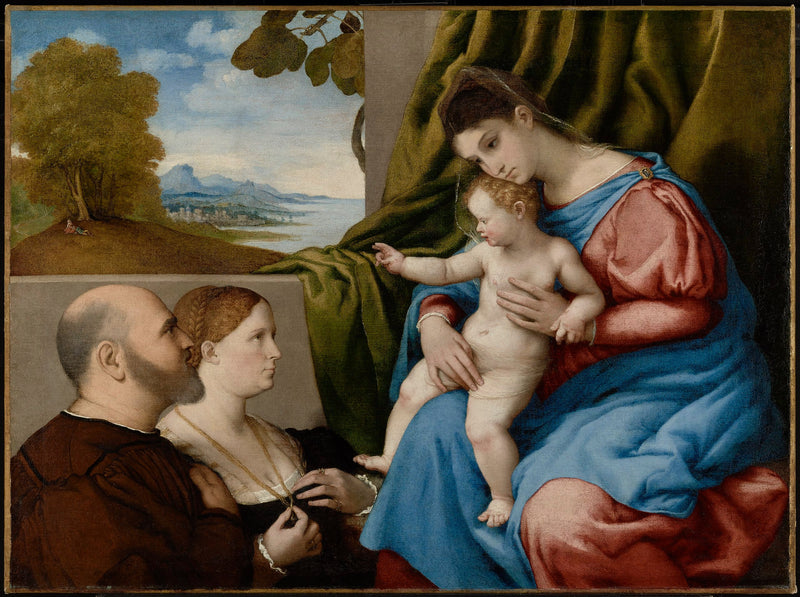 Matka Boska z Dzieciątkiem i dwoma fundatorami - Lorenzo Lotto