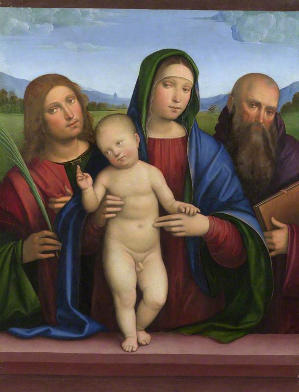 Matka Boska z Dzieciątkiem i dwoma świętymi - Francesco Francia