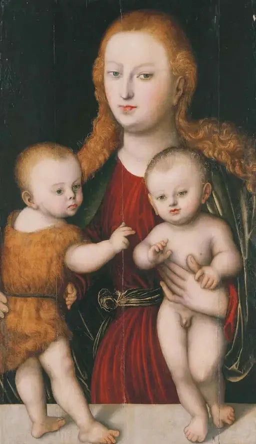 Matka Boska z Dzieciątkiem i młodym świętym Janem Chrzcicielem - Lucas Cranach Starszy