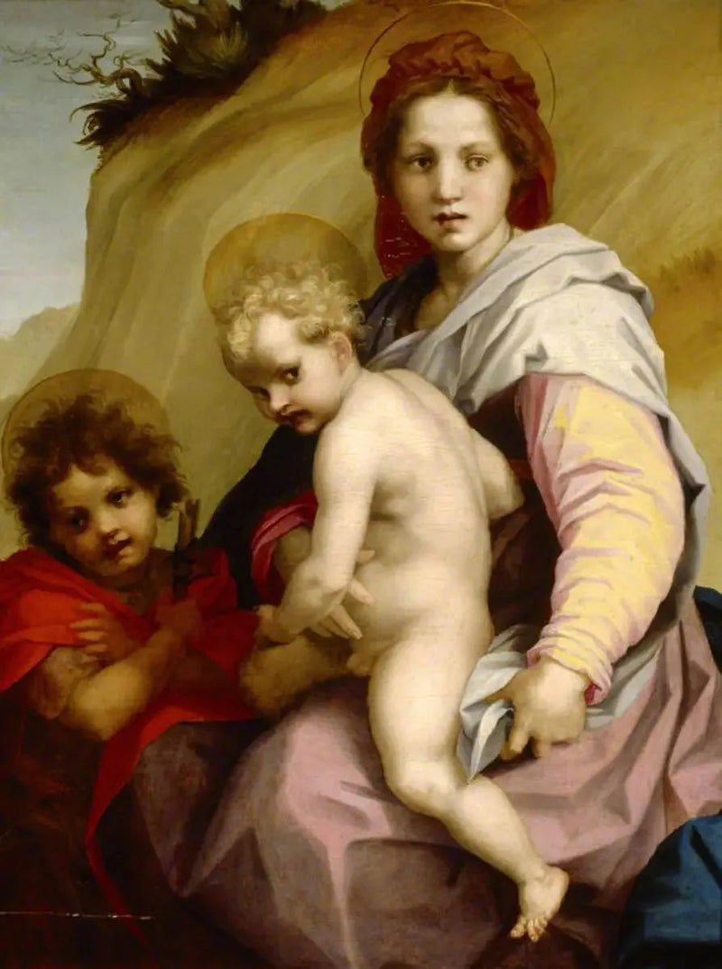 Matka Boska z Dzieciątkiem i małym Janem (Madonna frytek) - Andrea del Sarto