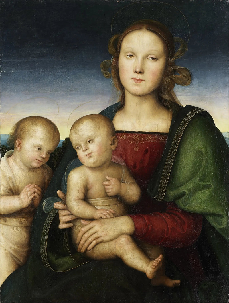 Matka Boska z Dzieciątkiem i małym świętym Janem - Pietro Perugino