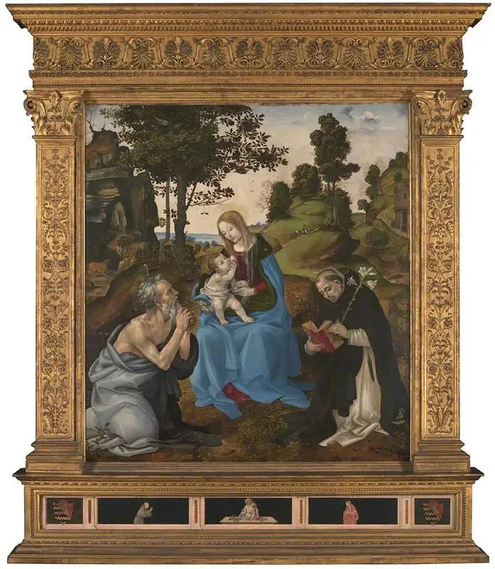 Matka Boska z Dzieciątkiem z świętymi Jerzym i Dominikiem - Filippino Lippi