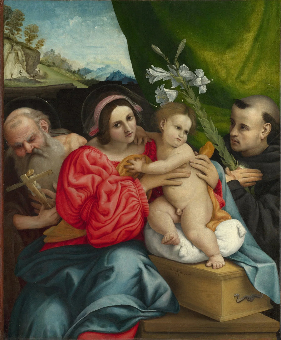 Matka Boska z Dzieciątkiem z świętymi Jerzym i Mikołajem z Tolentino - Lorenzo Lotto