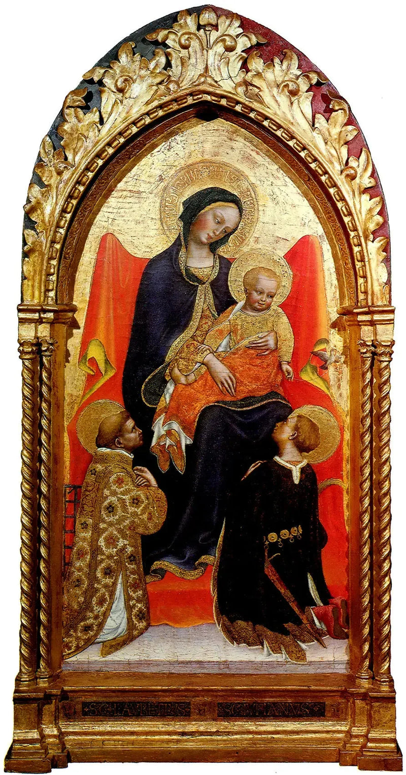 Matka Boska z Dzieciątkiem, ze świętymi Laurentem i Juliánem - Gentile da Fabriano
