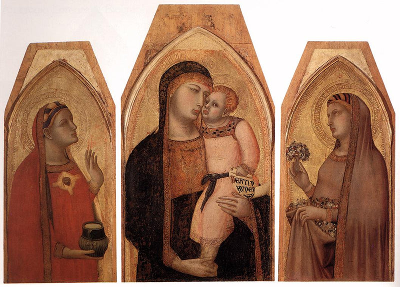 Matka Boska z Dzieciątkiem, z Marią Magdaleną i świętą Dorotą - Ambrogio Lorenzetti
