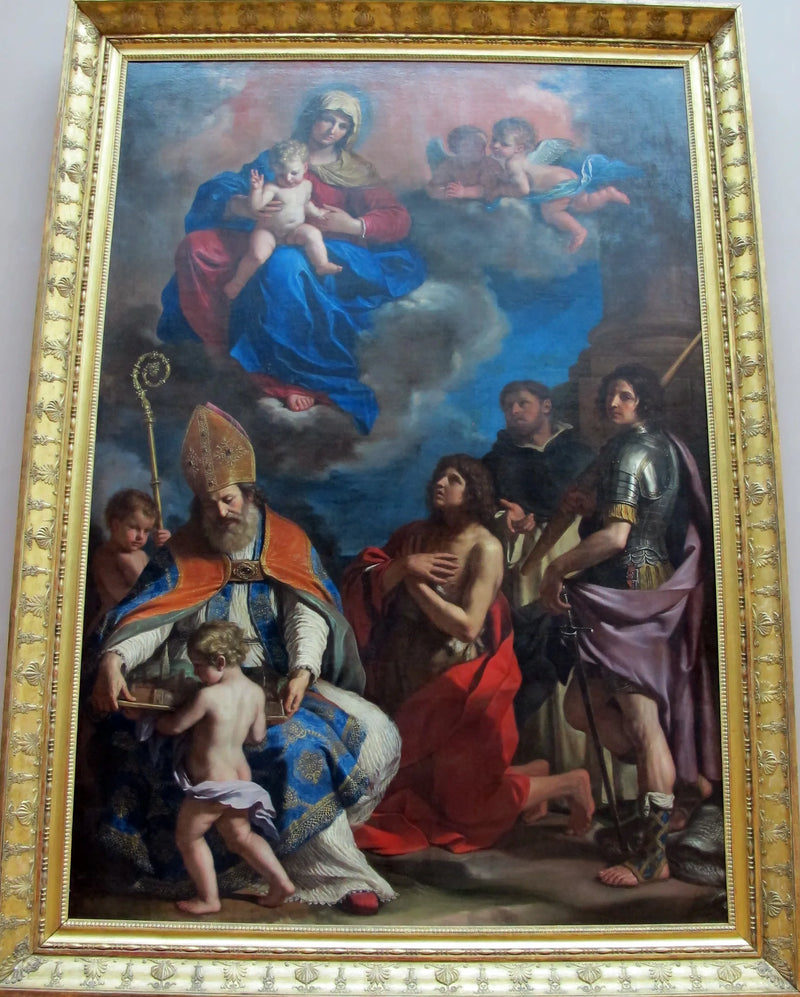 Matka Boska z Dzieciątkiem z czterema świętymi - Guercino