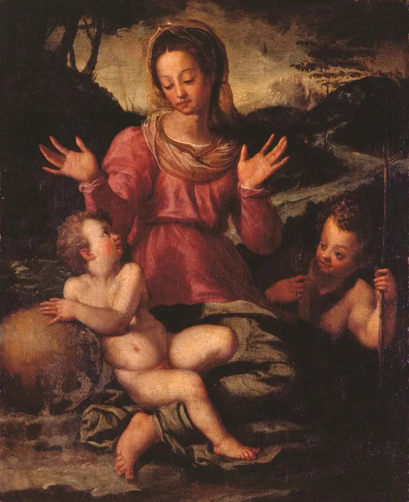 Matka Boska z Dzieciątkiem i świętym Janem Chrzcicielem - Andrea del Sarto