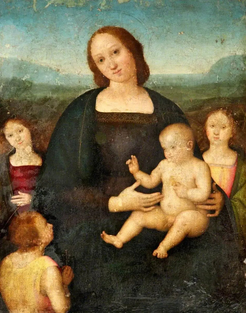 Matka Boska z Dzieciątkiem, świętym Janem i dwoma aniołami - Pietro Perugino