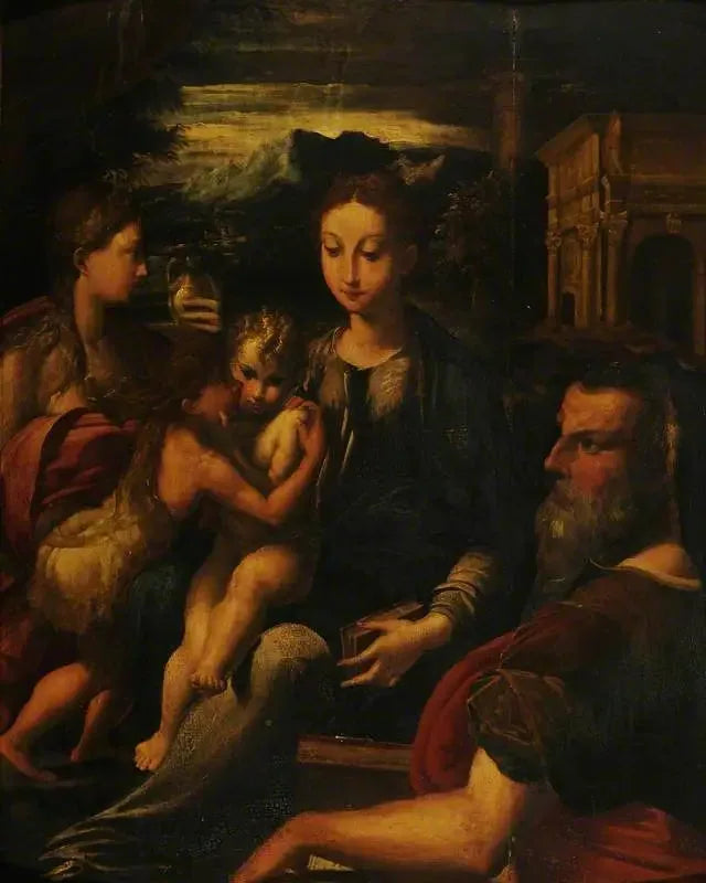 Matka Boska z Dzieciątkiem, święty Jerzy, Magdalena i mały święty Jan - Parmigianino