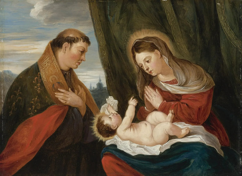 Dziewica z Dzieciątkiem z świętym Ludwikiem z Tuluzy - David Teniers Młodszy