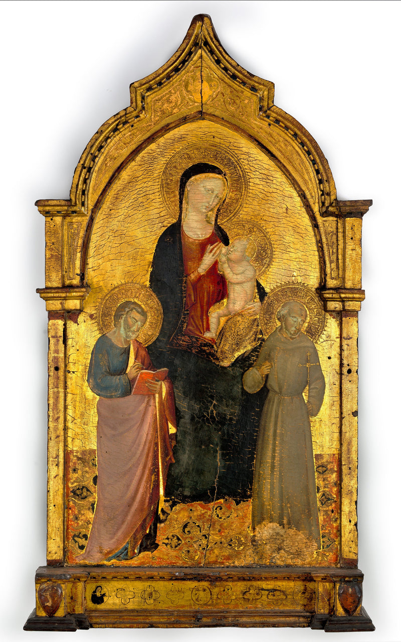 Matka Boska z Dzieciątkiem, święty Mateusz i święty Franciszek - Bicci di Lorenzo