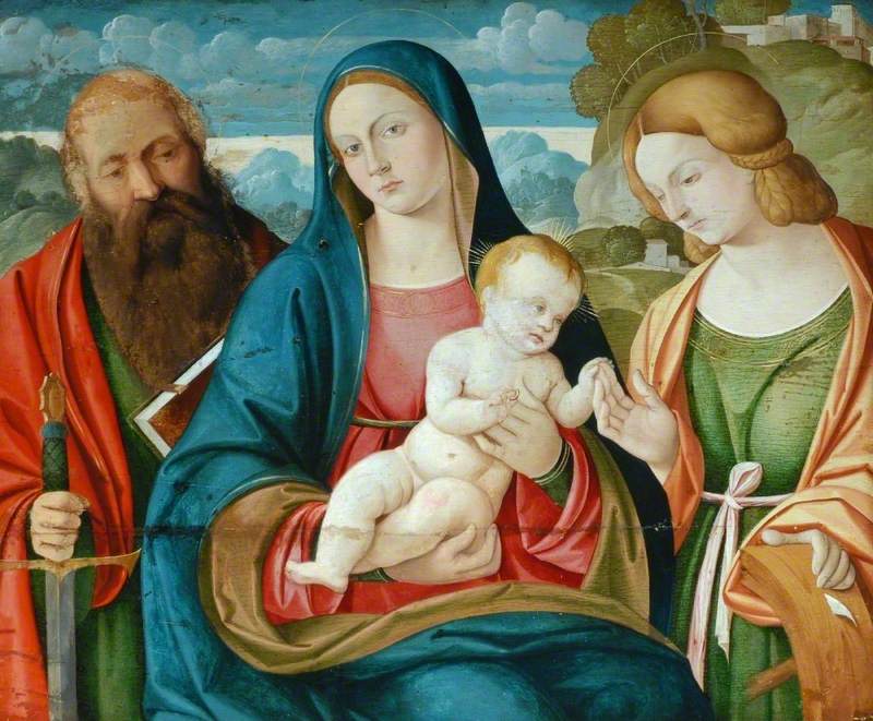 Matka Boska z Dzieciątkiem, świętym Pawłem i świętą Katarzyną - Giovanni Bellini