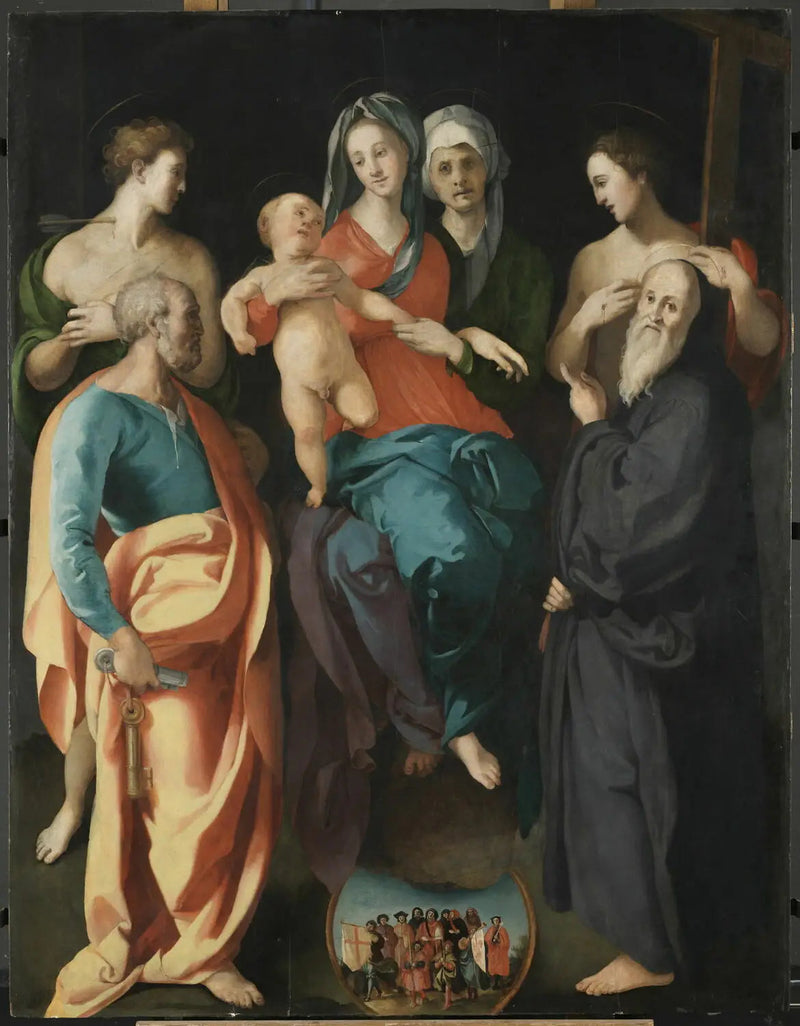 Matka Boska z Dzieciątkiem, święta Anna i czterech świętych - Pontormo