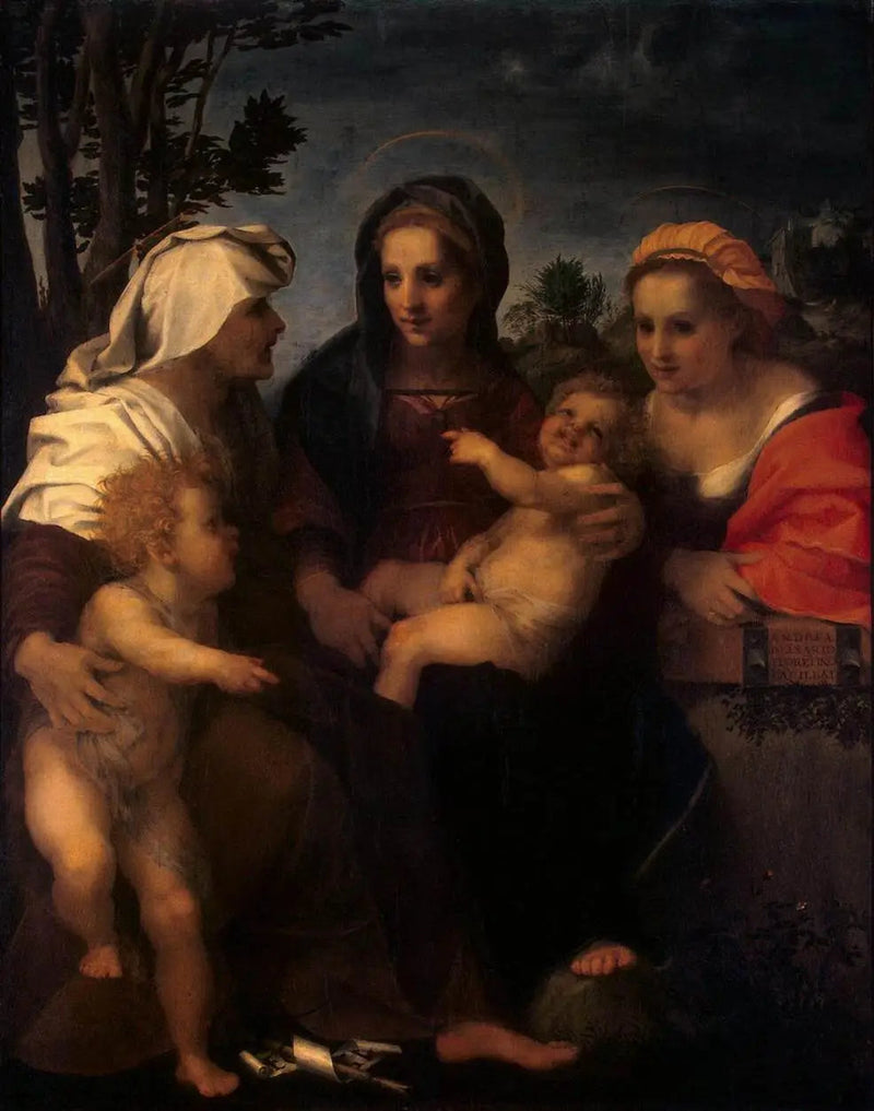 Matka Boska z Dzieciątkiem, święta Katarzyna, święta Elżbieta i święty Jan Chrzciciel - Andrea del Sarto