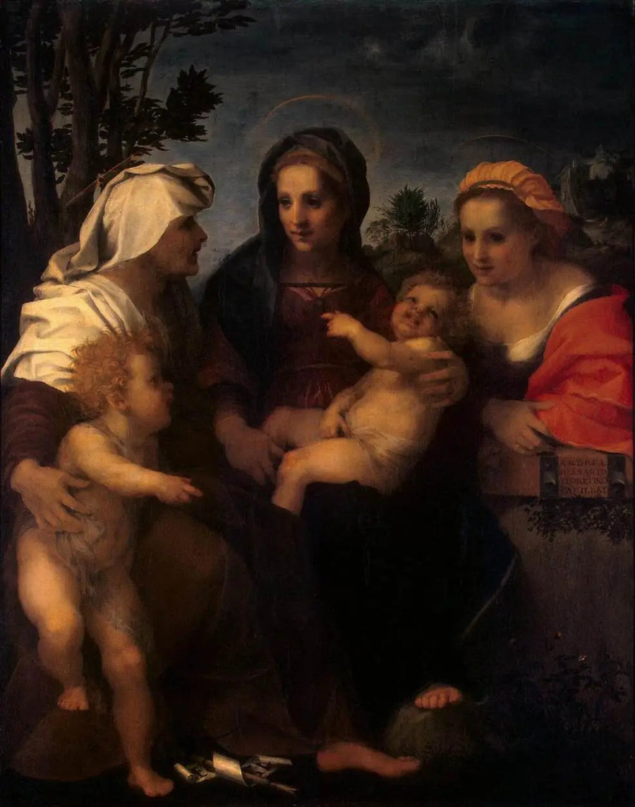 Matka Boska z Dzieciątkiem, święta Katarzyna, święta Elżbieta i święty Jan Chrzciciel - Andrea del Sarto