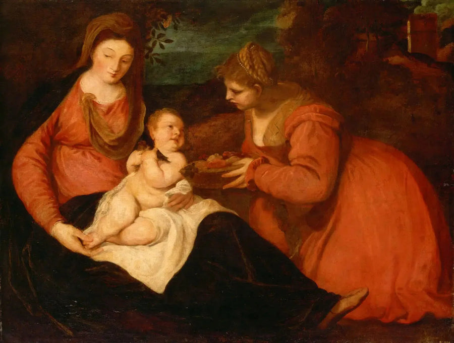 Dziewica z Dzieciątkiem i świętą Dorotą - Antoine van Dyck