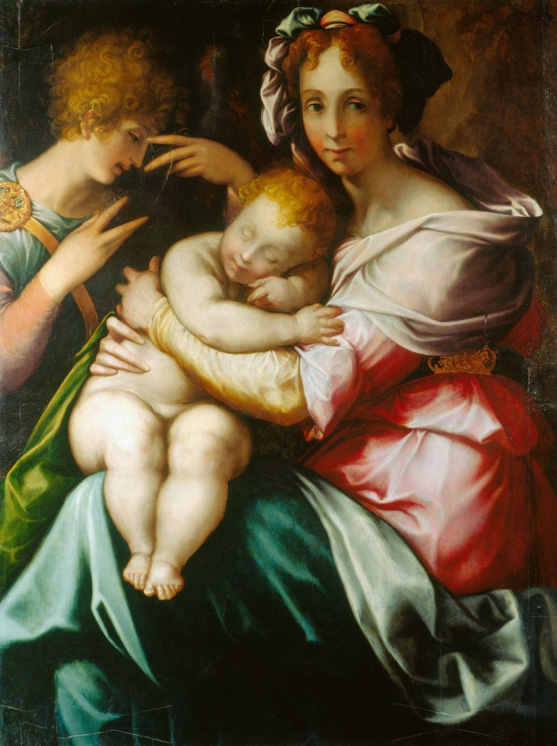 Matka Boska z Dzieciątkiem i aniołem - Francesco Salviati