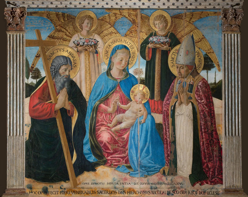Matka Boska z Dzieciątkiem między świętym Andrzejem a świętym Prosperem - Benozzo Gozzoli