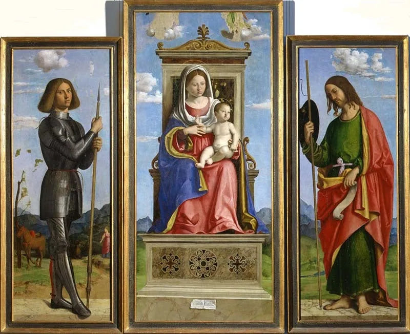 Matka Boska z Dzieciątkiem między świętym Jerzym a świętym Jakubem - Cima da Conegliano