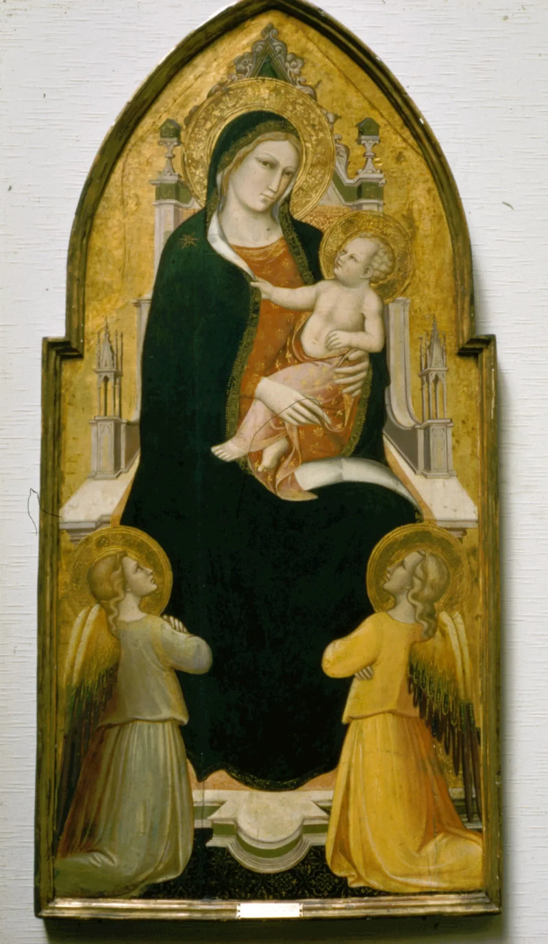 Matka Boska z Dzieciątkiem na tronie z aniołami - Spinello Aretino